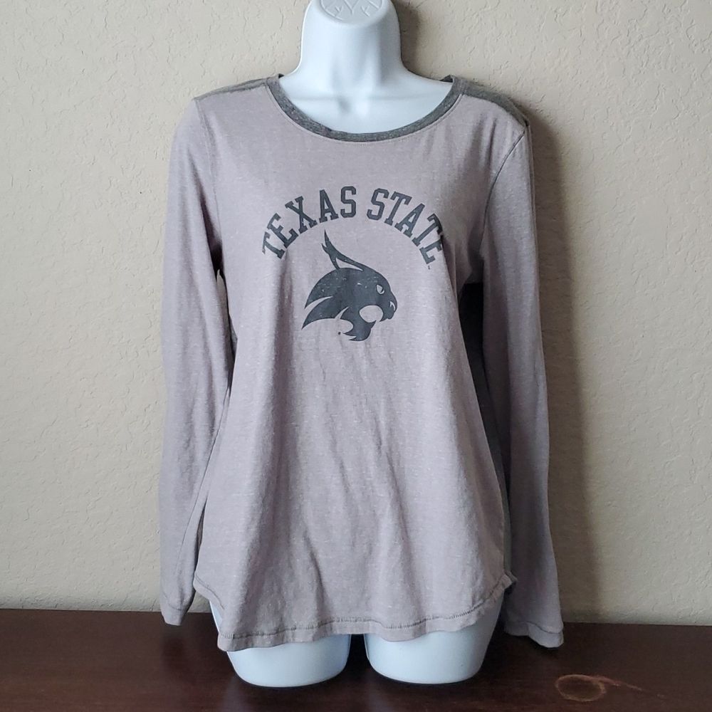 Gear For Sports Texas State University Bobcats Long Sleeve Shirt Medium Gray** - Picture 1 of 7